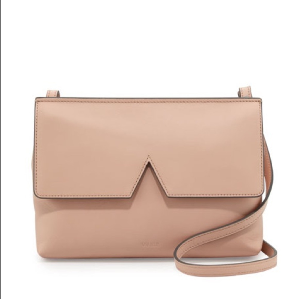 Vince Signature V Baby Leather Crossbody